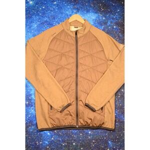 Ping Mens Sensor Warm Jacket Large Brown Polyester Fleece Long‎ Sleeve Full Zip